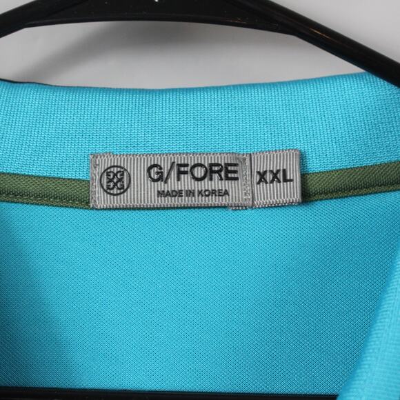 Gfore Shirt Men XXL Embroidered Tech Jersey Polo Performance Golf Blue UPF Skull - Picture 4 of 9